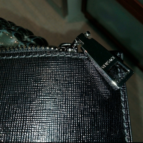 COPY - Versace authentic leather clutch with wristlet strap and silver hardware. - Picture 11 of 12